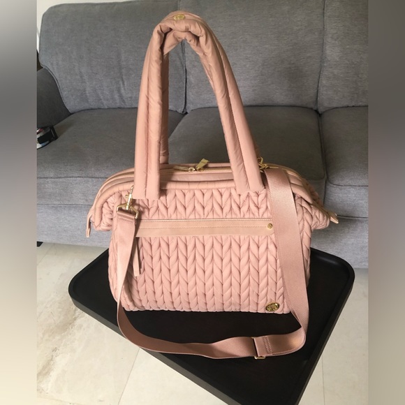 Happy Handbags - Paige Carryall Dusty Rose -Happ brand diaper bag.